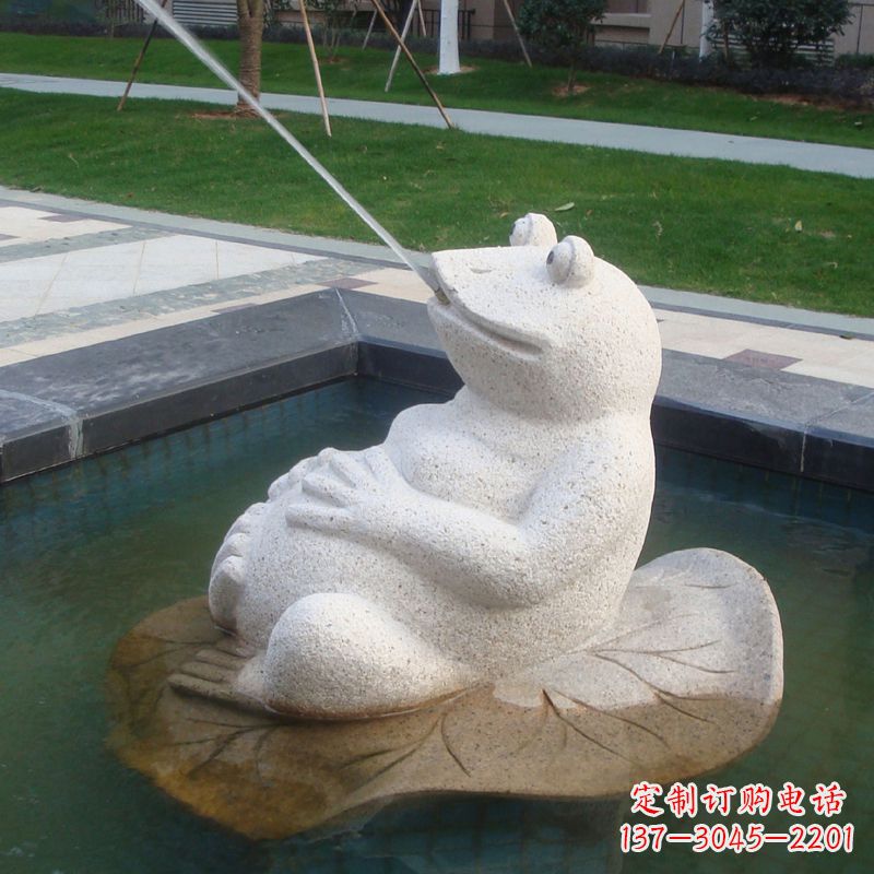 廊坊无边界精致艺术——喷水青蛙石雕