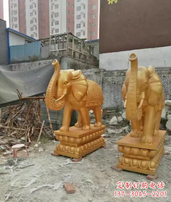 廊坊大象雕塑,传递招财福利