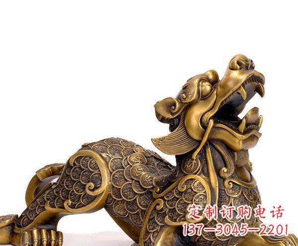 廊坊精美铜质貔貅神兽雕塑