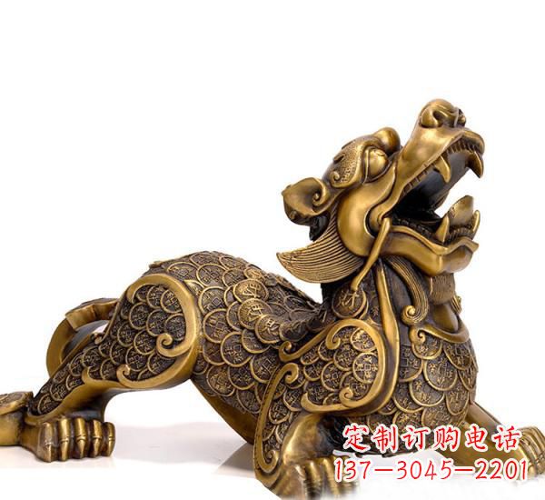 廊坊特色貔貅铜雕，精致美观，福祉永存