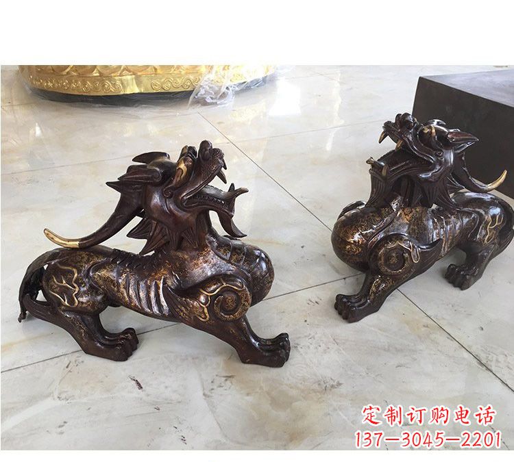 廊坊浙江中领雕塑:高质量貔貅铜雕像
