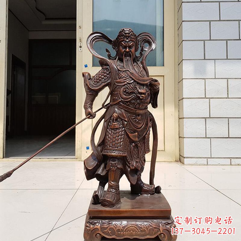 廊坊唯美古典风格关公铜雕像
