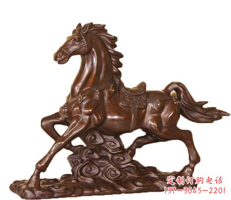 廊坊答案中领雕塑:精致马玻璃钢仿铜动物雕塑中…