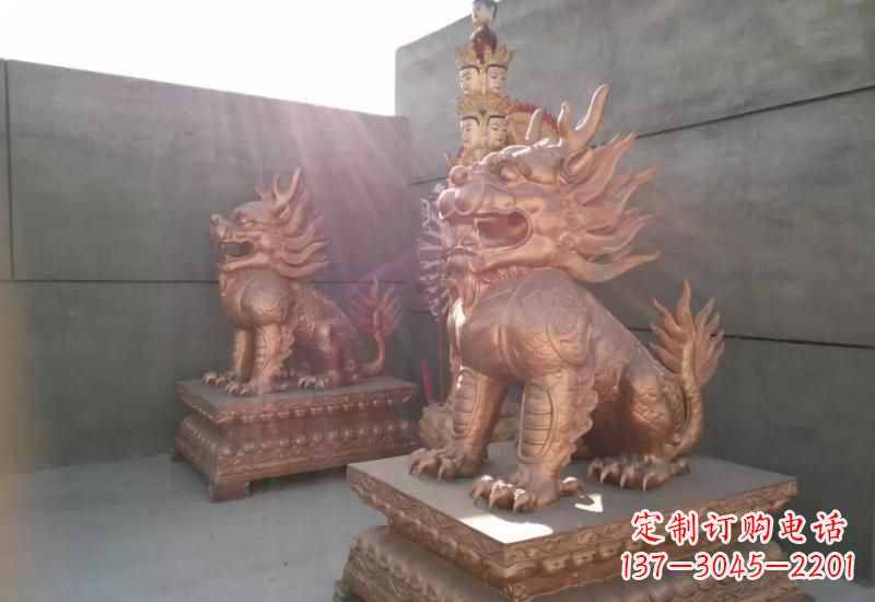 廊坊拥有传统文化魅力的麒麟铸铜雕塑
