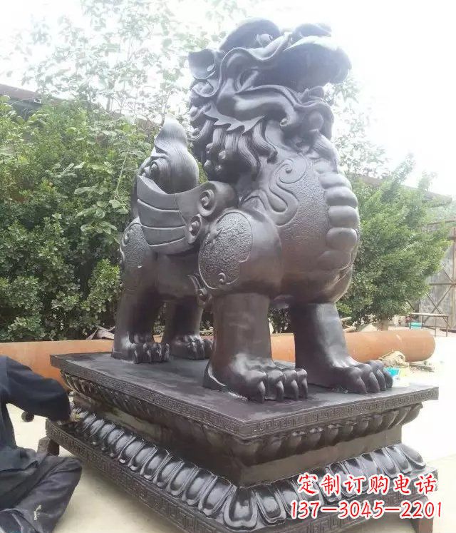 廊坊企业门口貔貅铜雕