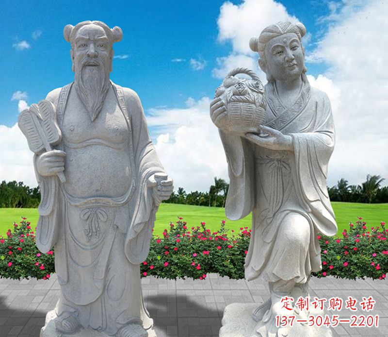 廊坊青石八仙过海石雕永久保存您心中的传统宗族魅力