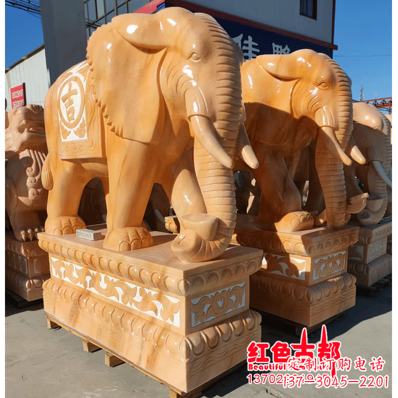 廊坊青石大象雕塑--专业定制,精美外观