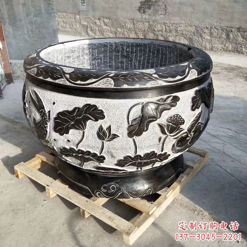 廊坊欣赏古典韵味,青石仿古水缸雕塑尽显典雅