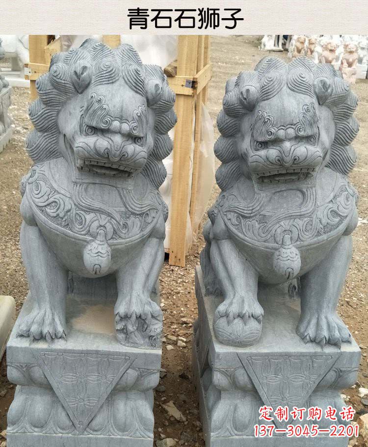 廊坊青石雕刻的传统工艺美狮