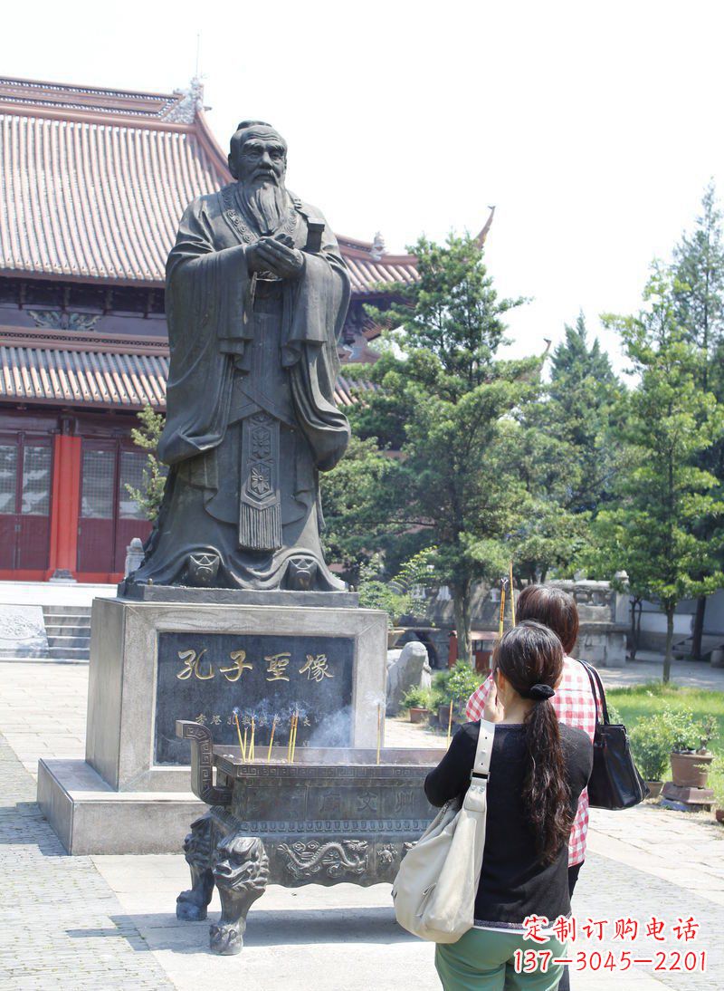 廊坊中领雕塑推出精致青铜孔子雕塑,考究工艺,…