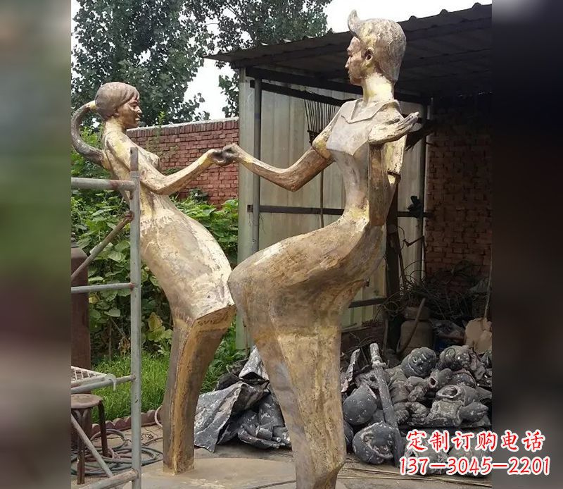 廊坊专属情侣,情深伴随铜雕精美绝伦
