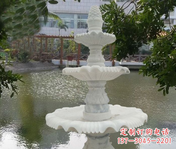 廊坊三层喷泉汉白玉公园石雕