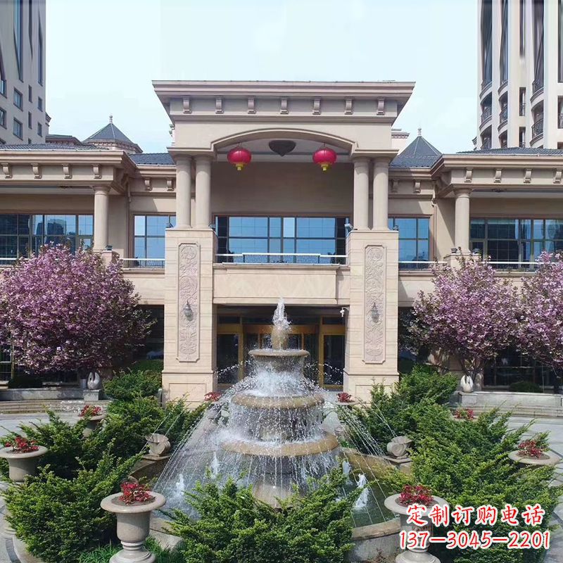 廊坊三层石喷泉雕塑
