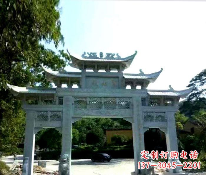 廊坊艺术般的精美大理石牌坊雕塑,为您的家增添高雅气质
