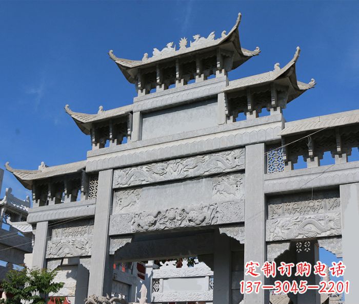 廊坊定制牌坊石雕,纪念无价的美好记忆