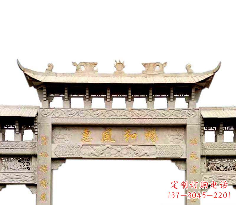 廊坊牌坊石雕–传承传统文化,给空间增色彩