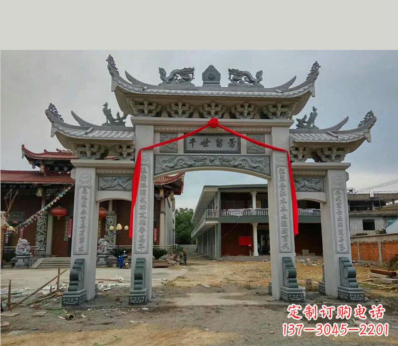 廊坊以传统工艺为源的独特牌坊石雕