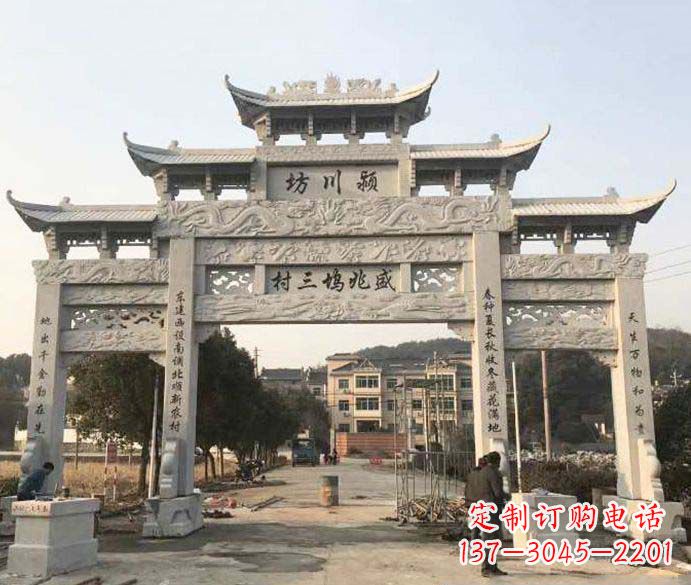 廊坊特色大理石牌坊雕塑