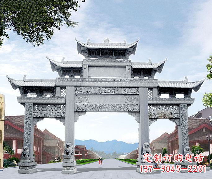 廊坊高品质牌坊石雕,为您量身定制