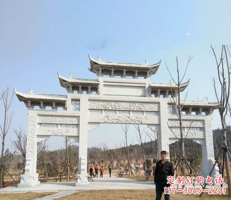 廊坊中领雕塑-牌坊石雕精美无比