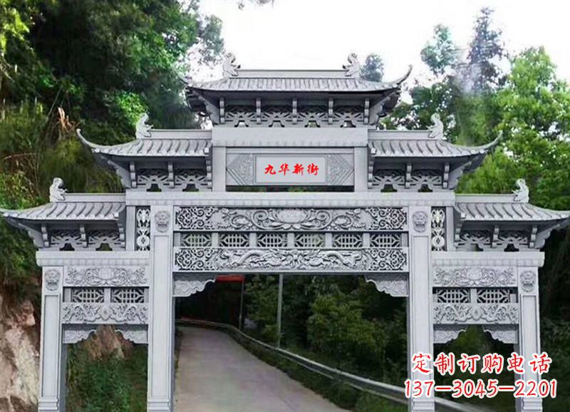 廊坊三门五楼石雕牌坊