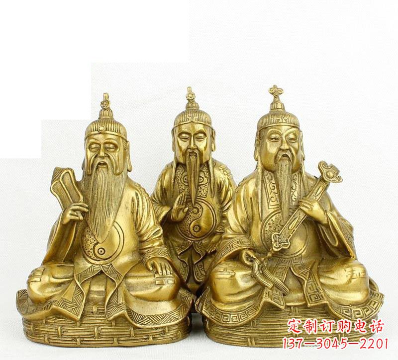 廊坊三清祖师神像铜雕,古典经典展现
