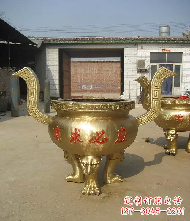 廊坊三足香炉铜雕,装点你的寺庙