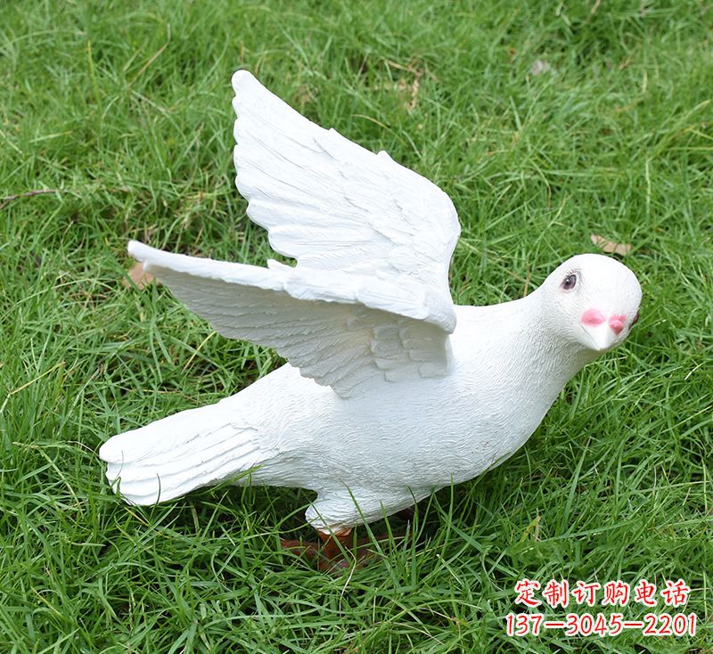 廊坊象征和平的少女和平鸽雕塑