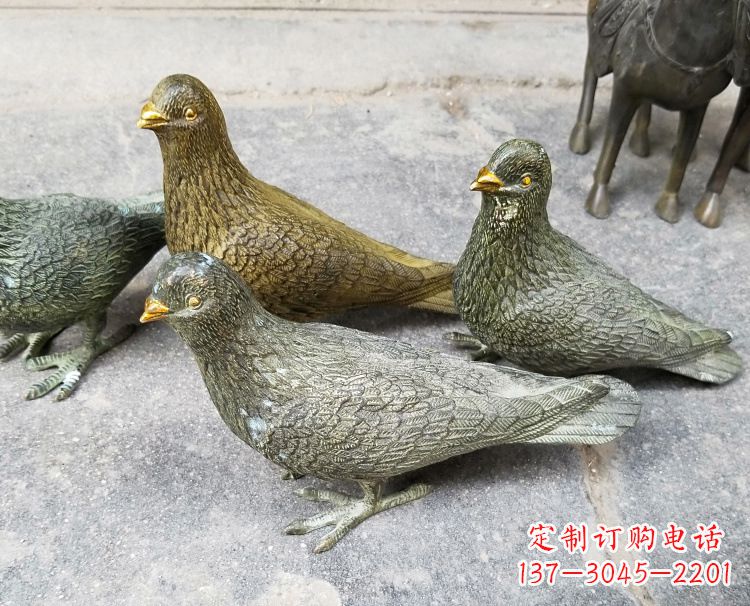 廊坊中领雕塑:少女与和平鸽的象征
