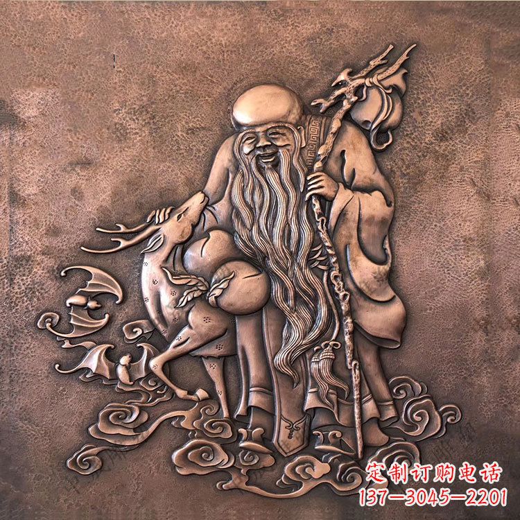 廊坊追求长寿的崇高象征——紫铜老寿星雕塑