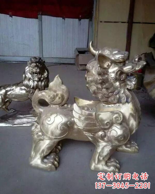 廊坊中领雕塑:貔貅铜雕精致雕塑