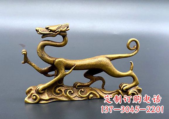 廊坊神兽青龙纯铜雕摆件