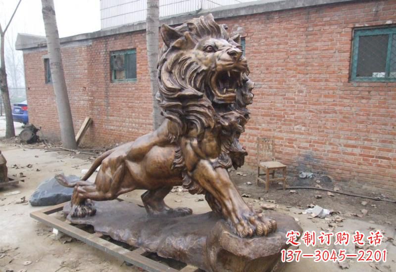 廊坊高雅华贵的狮子铜雕