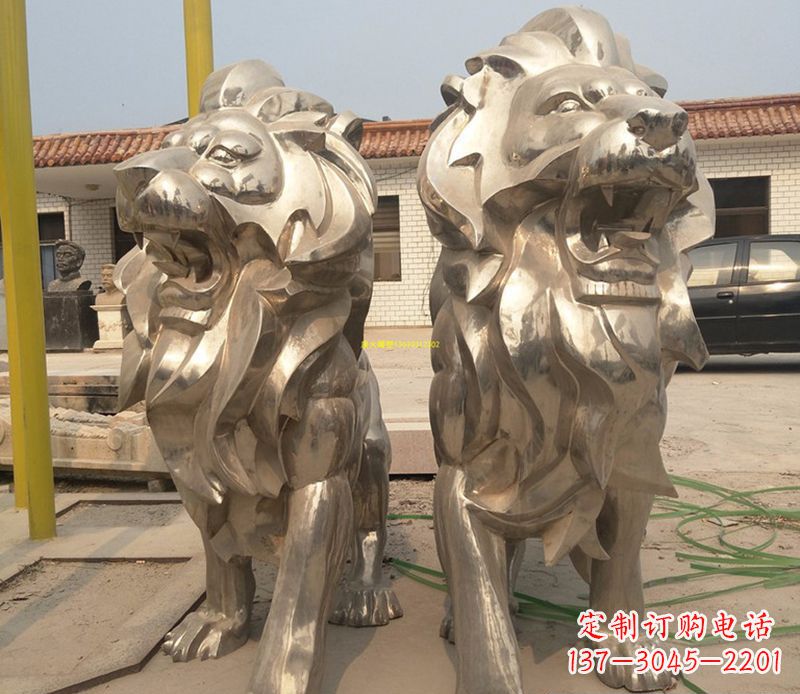 廊坊象征力量与智慧的狮子雕塑