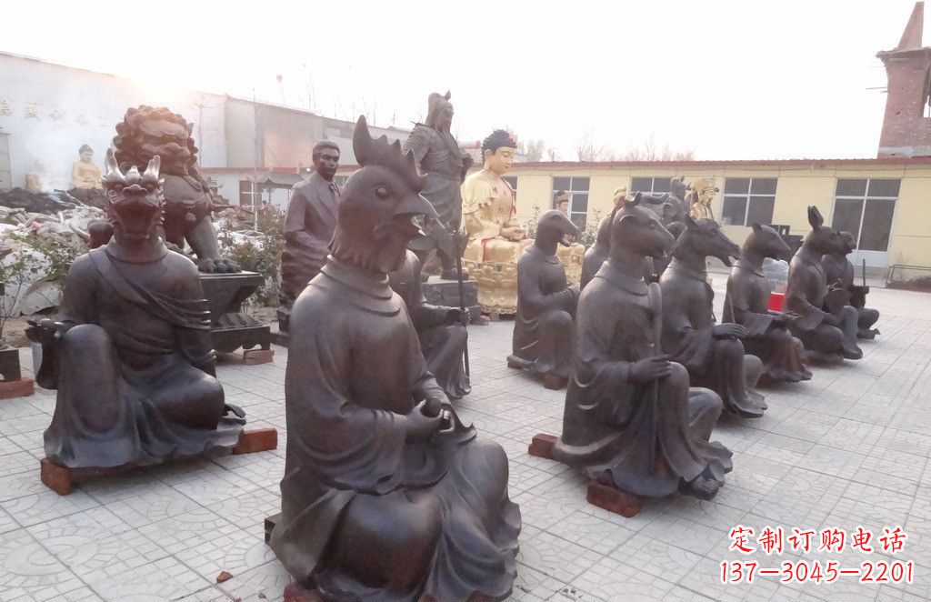 廊坊定制十二生肖头像铜雕