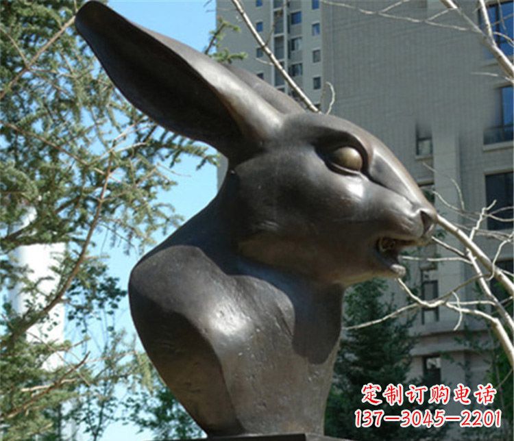 廊坊十二生肖兔首铜雕塑