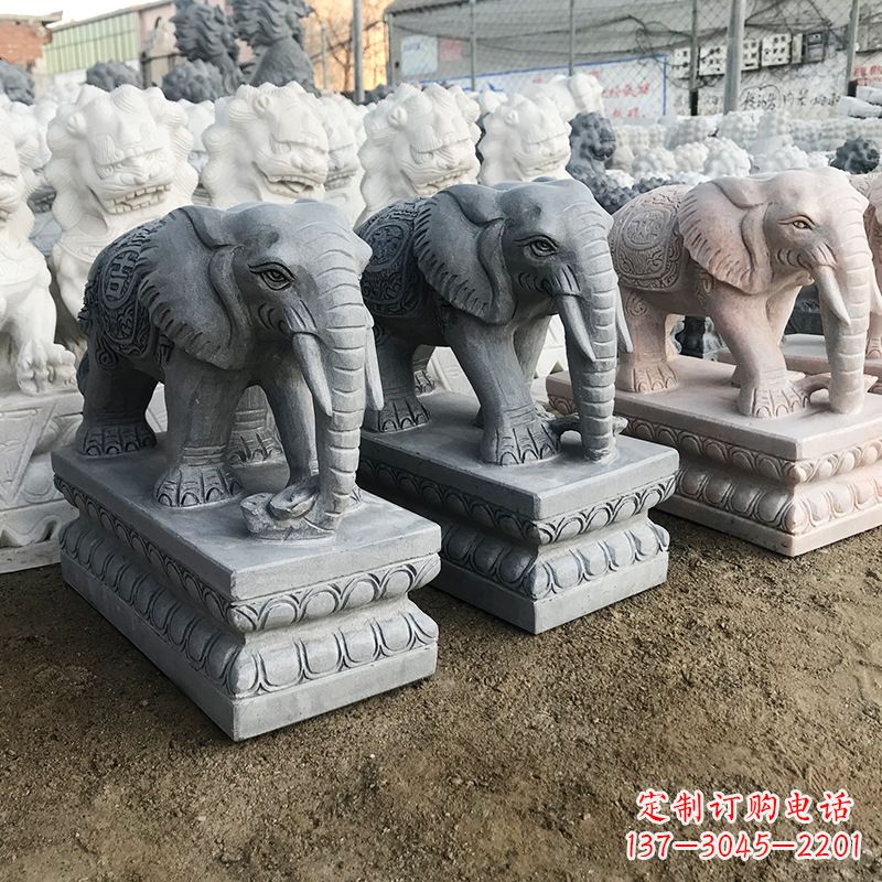 廊坊中领雕塑:精美大象雕塑