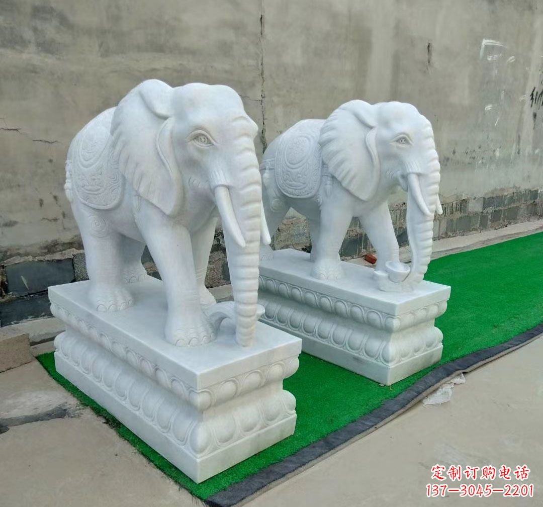 廊坊石雕大象汉白玉