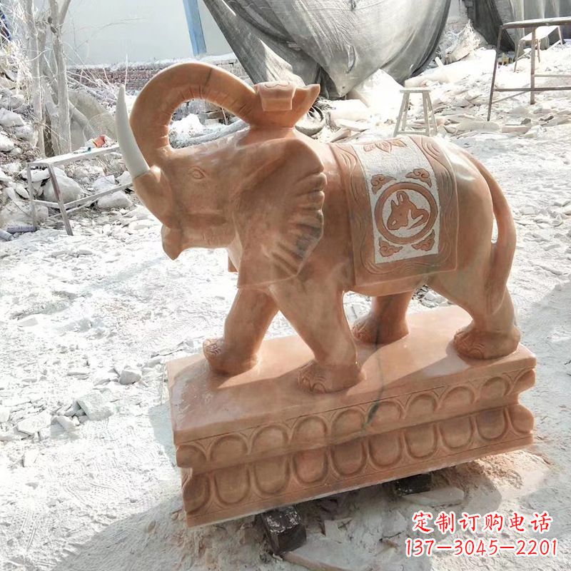 廊坊石雕大象招财大象吉祥大象寺庙大象