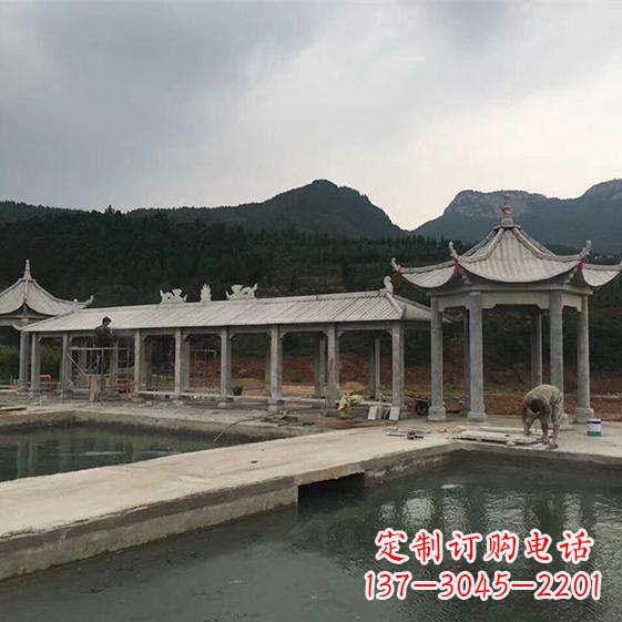 廊坊石雕带瓦长廊