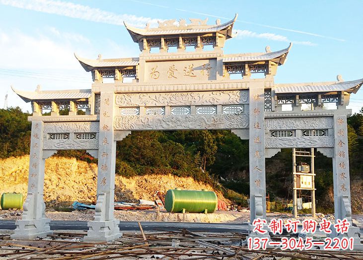 廊坊专业定制石雕道路牌坊雕塑