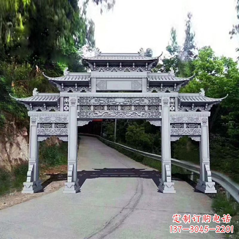 廊坊艺术品般的牌楼雕塑
