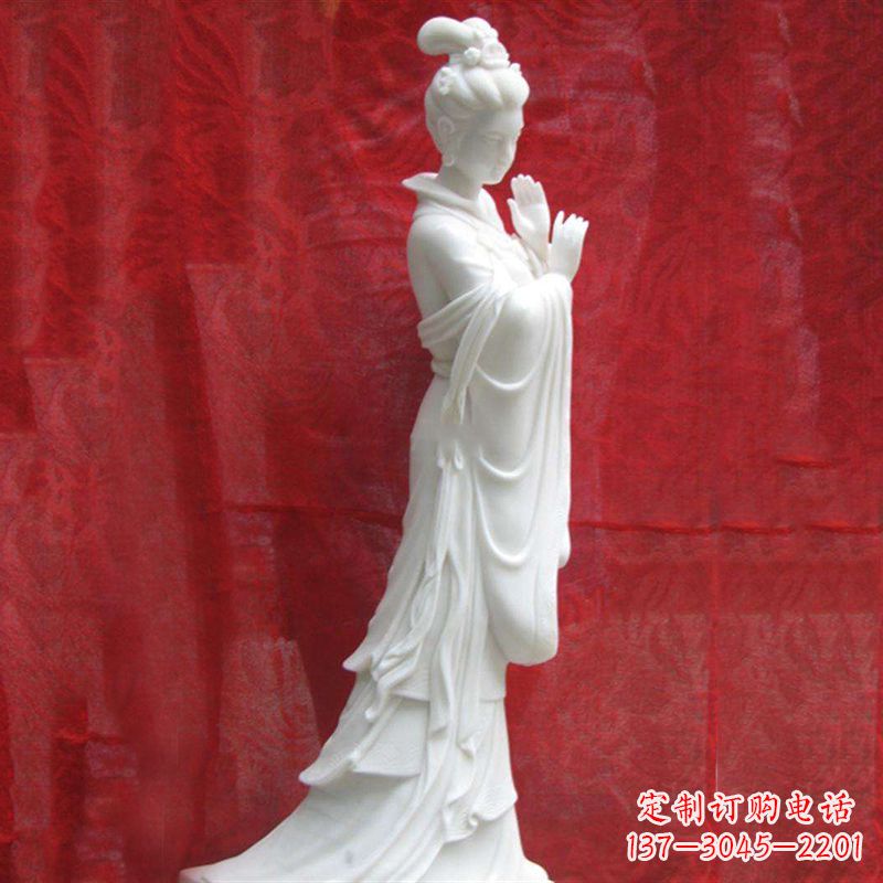 廊坊精美无双的汉白玉貂蝉雕塑