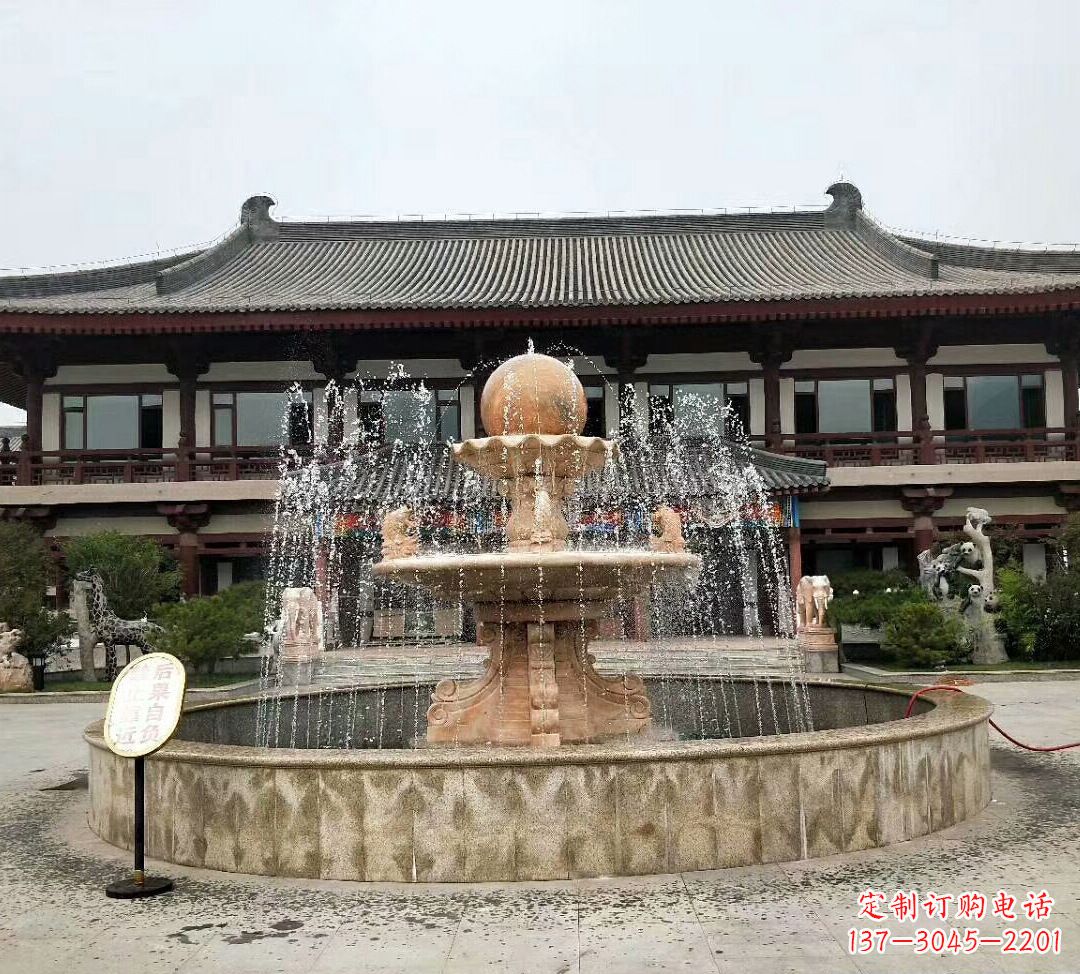 廊坊中领雕塑手工定制风水球雕塑