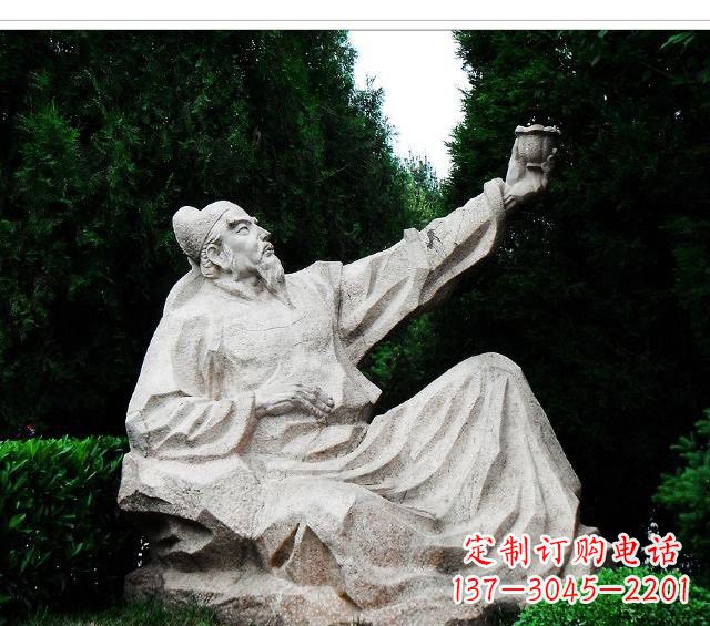 廊坊百花齐放的李白雕塑