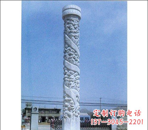 廊坊中领雕塑厂家-优质定制龙柱石雕