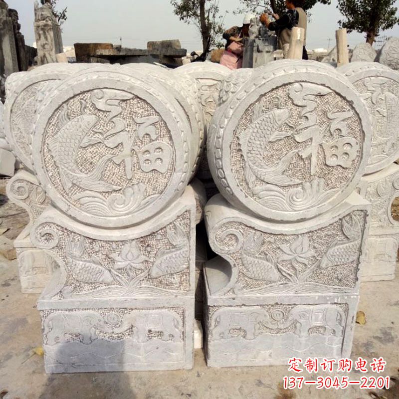 廊坊精美绝伦的金蟾蜍门墩雕塑
