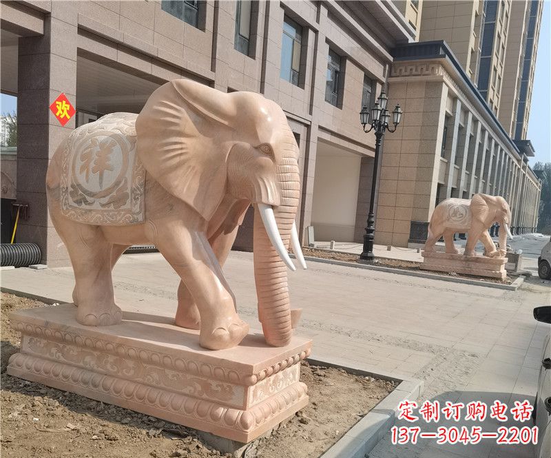 廊坊石雕卷鼻大象