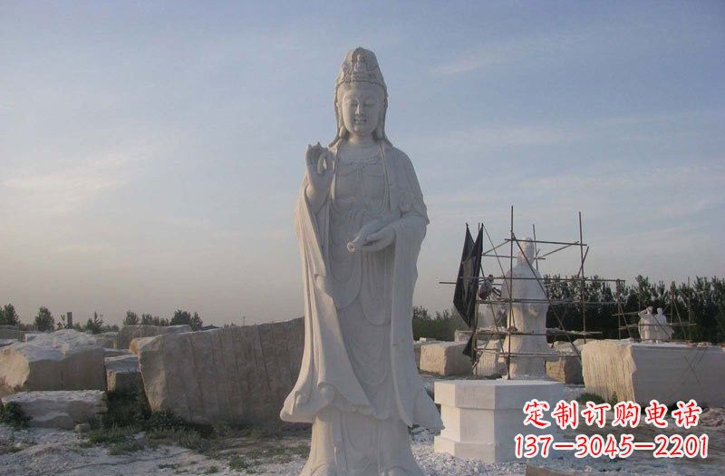 廊坊现代艺术风格观音石雕塑