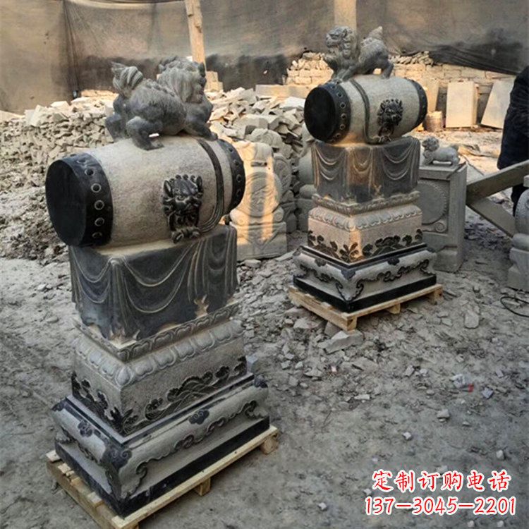 廊坊定制大象雕塑石雕门墩,传承中国古典文化